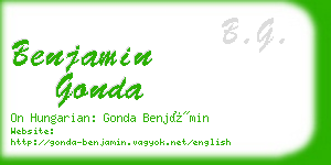 benjamin gonda business card